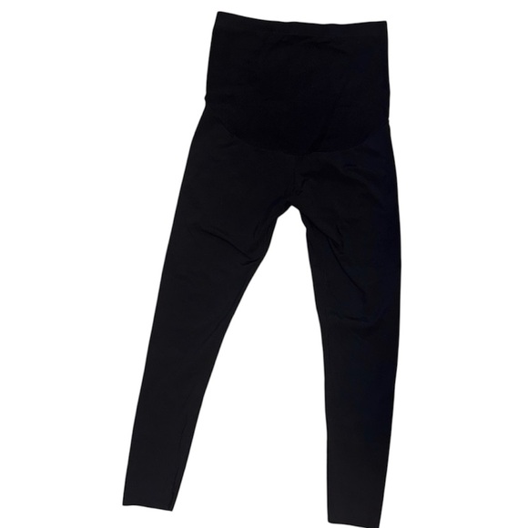 Pants - Black High-Waisted Maternity Leggings - Large